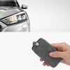 Renault / Dacia autókulcs burkolat - 4 gombos - Keyless Go, kwmobile, nubuk bőr, szürke, 48564.19