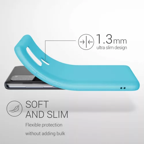 Samsung Galaxy A21s tok, szilikon, kék, 52494.205