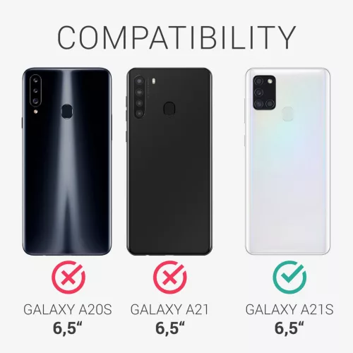 Samsung Galaxy A21s tok, szilikon, kék, 52494.205