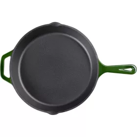   Navaris 30 cm-es öntöttvas mély serpenyő fogantyúval - Sötétzöld, 53784.02