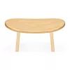 Taburet meditatie Navaris, ergonomic cu margini rotunjite, 41x21x18 cm, maro, bambus