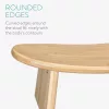 Taburet meditatie Navaris, ergonomic cu margini rotunjite, 41x21x18 cm, maro, bambus