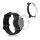2 db-os tokkészlet Xiaomi Amazfit GTR 2 / Amazfit GTR 2e, szilikon, átlátszó / fekete, 53907.02