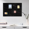 Tabla magnetica Navaris, design marmura neagra, 70x50 cm, planificare si notite, negru, MDF/otel