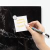 Tabla magnetica Navaris, design marmura neagra, 70x50 cm, planificare si notite, negru, MDF/otel