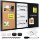 Tabla combinata Navaris, whiteboard, creta si pluta, magnetica, 70x50 cm, multicolor, pluta/MDF