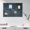 Tabla magnetica Navaris, design piatra neagra, 70x50 cm, planificare si notite, negru, MDF/otel