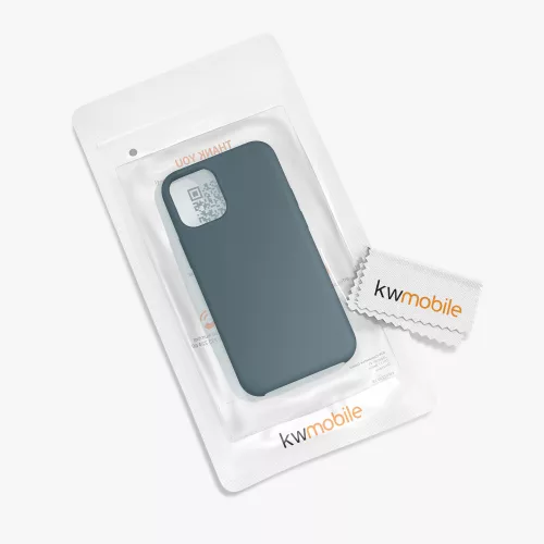 Apple iPhone 12 Mini tok, szilikon, kék, 52640.202