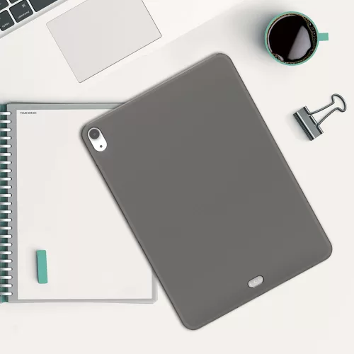 Apple iPad Air 4 (2020) tok, szilikon, fekete, 53417.01