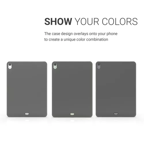 Apple iPad Air 4 (2020) tok, szilikon, fekete, 53417.01
