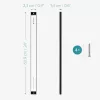 Set 2 suporturi magnetice unelte Navaris, 61 cm, adancime 4 cm, montaj perete, negru, metal