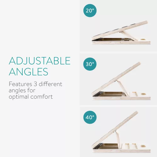 Állítható edződeszka Navaris vádli nyújtásához, 3 szint, fa, 54275.01