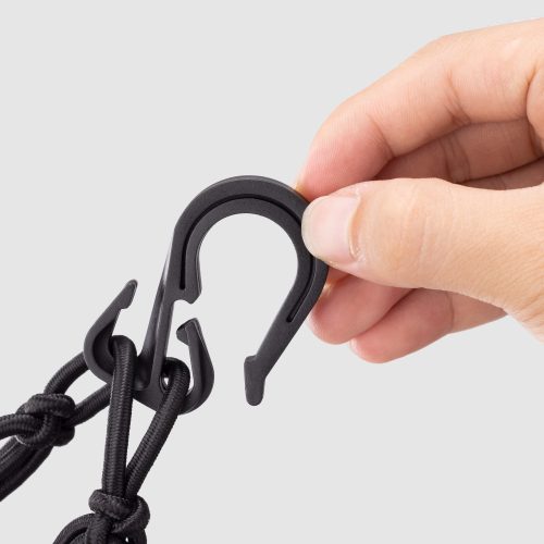 2db rakományháló készlet Navaris motorkerékpárokhoz, 40 x 40 cm, kampók, karabiner, 54307.01