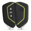 Autókulcs huzat VW / Skoda / Seat - 3 gombos, kwmobile, szilikon, fekete, 54313.04