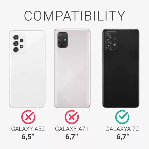 Samsung Galaxy A72 tok, szilikon, szürke, 54359.155