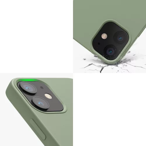 Apple iPhone 12 Mini tok, szilikon, zöld, 52640.172