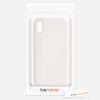 Apple iPhone X / iPhone XS tok, szilikon, krém, 42495.16