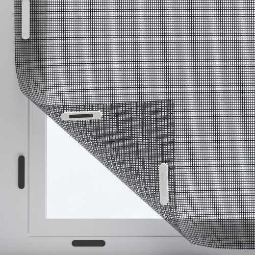 Navaris ablakos rovarháló, 220 x 150 cm, Állítható, Mágneses kapcsok, 54487.2