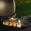 Navaris rozsdamentes acél tapadásmentes grillkosár fogantyúval és fogóval, 54517.01