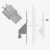 2 db RJ45 hármas hálózati aljzat készlet 4 db CAT 6A csatlakozóval, Kwmobile, fehér, fém, 54571.03.02