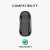 Tesla autókulcs fedél - Model S, kwmobile, szilikon, ezüst / fekete, 54594.94