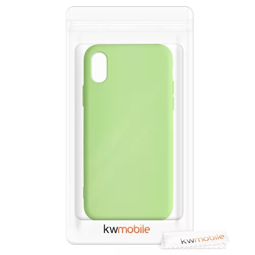 Apple iPhone X / iPhone XS tok, szilikon, zöld, 49982.214