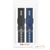 2 db pánt készlet Xiaomi Amazfit Bip / Amazfit Bip Lite, kwmobile, szilikon, kék/fekete, 54776.01