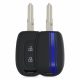 Dacia / Renault autókulcs tok - 2 gombos - Keyless Go, kwmobile, szilikon, fekete / kék, 54813.02