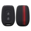 Dacia / Renault autókulcs tok - 2 gombos - Keyless Go, kwmobile, szilikon, fekete / piros, 54813.01