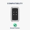 Renault / Dacia autókulcs tok - 4 gombos - Keyless Go, kwmobile, szilikon, fekete, 54806.01