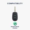 Dacia / Renault autókulcs burkolat - 2 gombos - Keyless Go, kwmobile, szilikon, piros, 54812.09