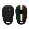 Alfa Romeo autókulcs tok - 3 gombos, kwmobile, szilikon, fekete, 53855.02