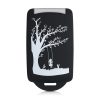 Renault / Dacia autókulcs tok - 4 gombos - Keyless Go, kwmobile, szilikon, fekete / fehér, 49769.18