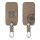 Renault / Dacia autókulcs burkolat - 4 gombos - Keyless Go, kwmobile, ökológiai bőr, barna, 54927.01