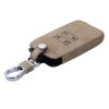 Renault / Dacia autókulcs burkolat - 4 gombos - Keyless Go, kwmobile, ökológiai bőr, barna, 54927.01