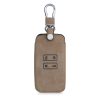 Renault / Dacia autókulcs burkolat - 4 gombos - Keyless Go, kwmobile, ökológiai bőr, barna, 54927.01