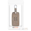 Renault / Dacia autókulcs burkolat - 4 gombos - Keyless Go, kwmobile, ökológiai bőr, barna, 54927.01