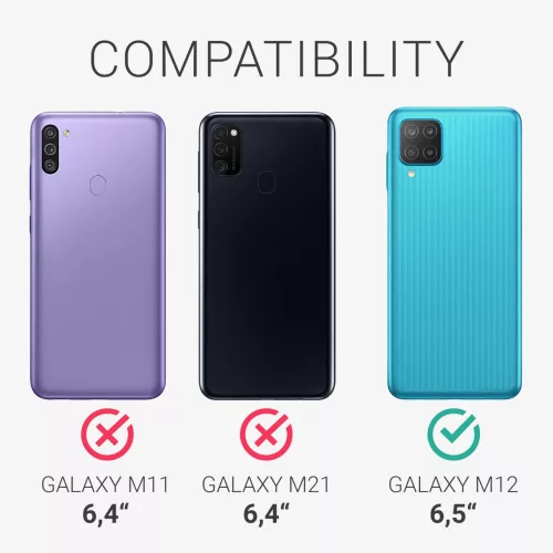 Samsung Galaxy M12 tok, szilikon, fekete, 55077.47