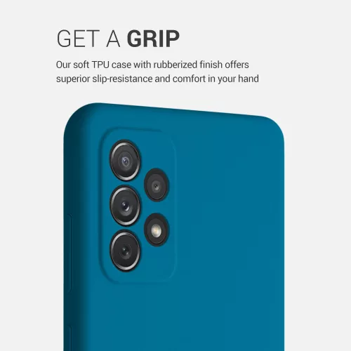 Samsung Galaxy A72 tok, szilikon, kék, 54359.224