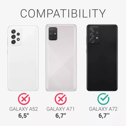 Samsung Galaxy A72 tok, szilikon, kék, 54359.224