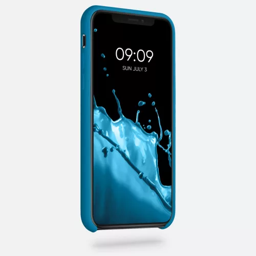 iPhone X / iPhone XS tok, szilikon, kék, 46313.224