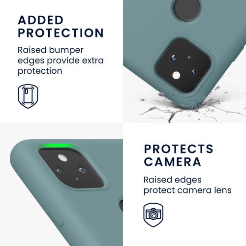 Google Pixel 5a tok, szilikon, zöld, 55207.207, kwmobile