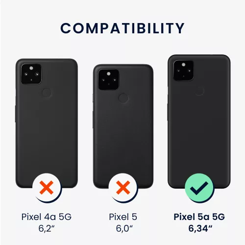 Google Pixel 5a tok, szilikon, zöld, 55207.200, kwmobile