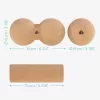Set 3 accesorii masaj Navaris, rola mini, bila si bila dubla, cu geanta, maro, pluta
