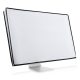 Borító 24-26 hüvelykes monitorhoz, Kwmobile, fehér, textil, 42629.02