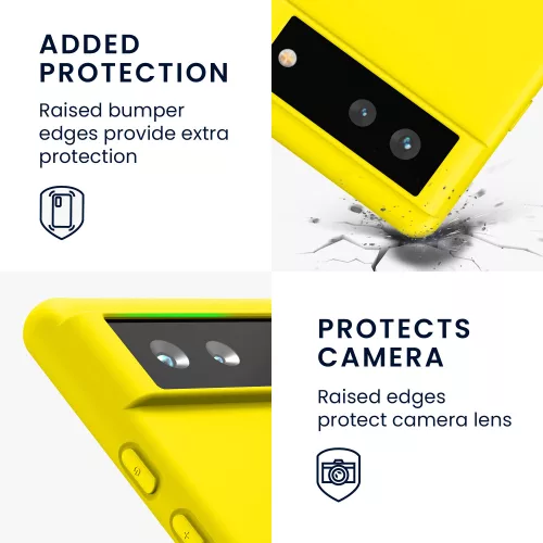 Google Pixel 6 tok, szilikon, sárga, 55434.165