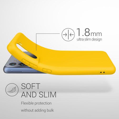 Samsung Galaxy S21 FE tok, szilikon, sárga, 55484.143