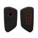Autókulcs huzat VW / Skoda / Seat - 3 gombos, kwmobile, szilikon, fekete, 55583.01