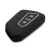 Autókulcs huzat VW / Skoda / Seat - 3 gombos, kwmobile, szilikon, fekete, 55583.02