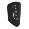 Autókulcs huzat VW / Skoda / Seat - 3 gombos, kwmobile, szilikon, fekete, 55583.02